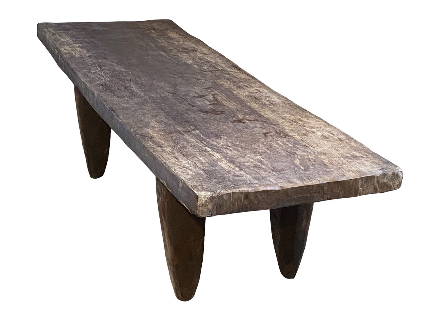 #4981 Senufo Old Rustic Coffee Table / Stool Cote d'Ivoire 43" W