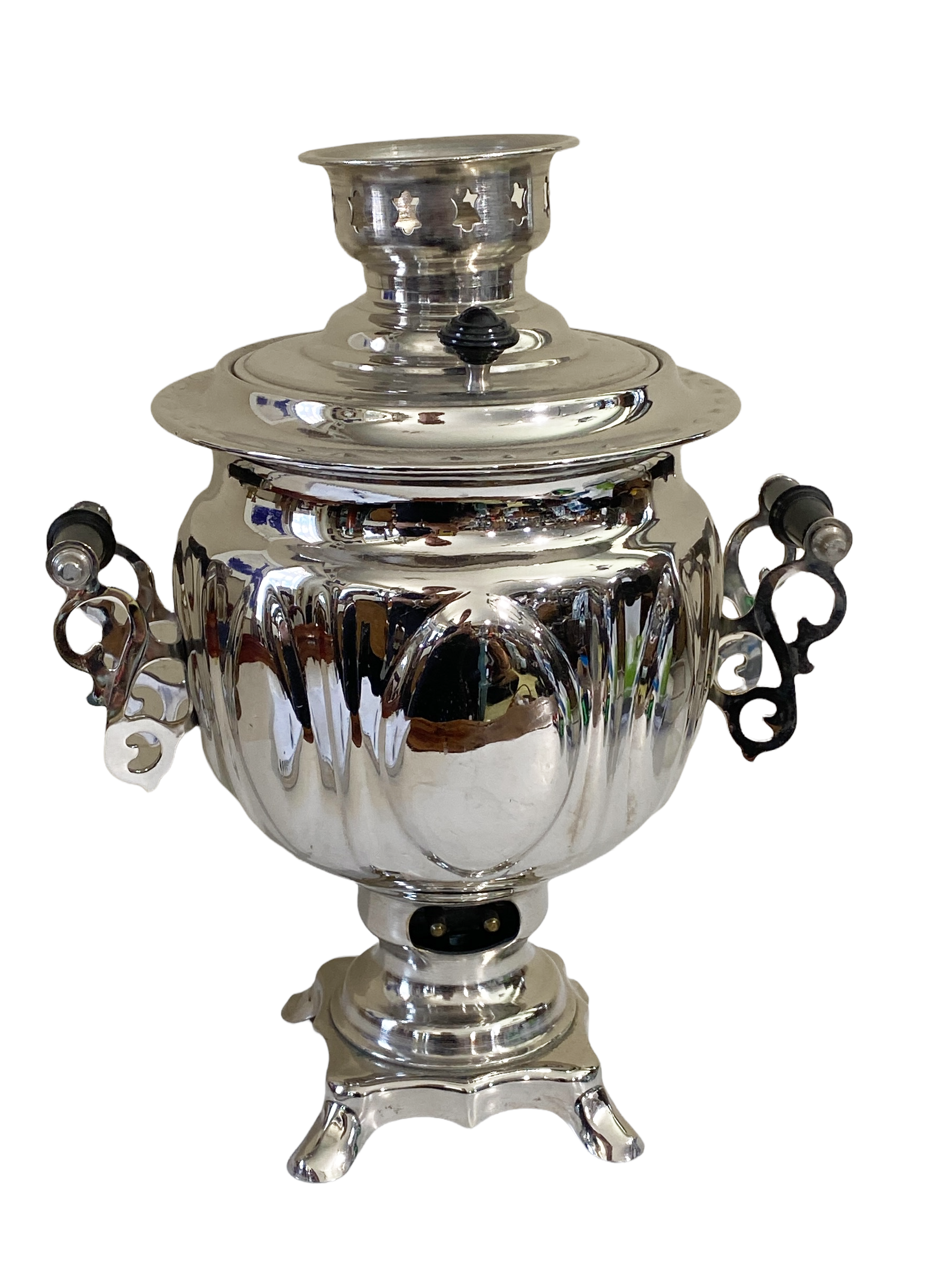 Sold at Auction: Brassware - electric samovar, small samovar, teapot etc.
