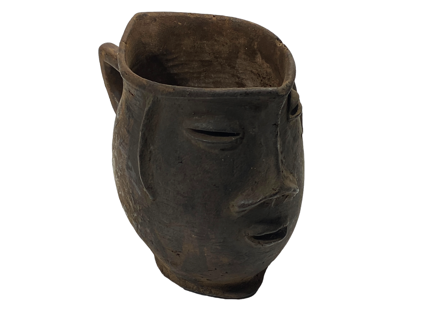 #5008 Kuba wooden Cup Figural Head Congo 7" H
