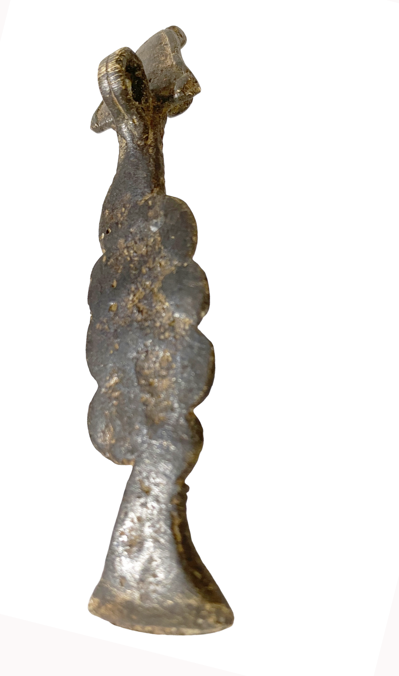 #9801 Superb Gan Bronze Amulet Talisman Pendant of Serpent Burkina Faso