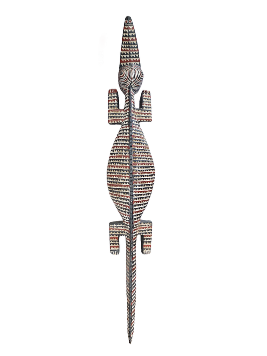 #4670 African Life size  Crocodile Nuna Bobo Burkina Faso 79" W