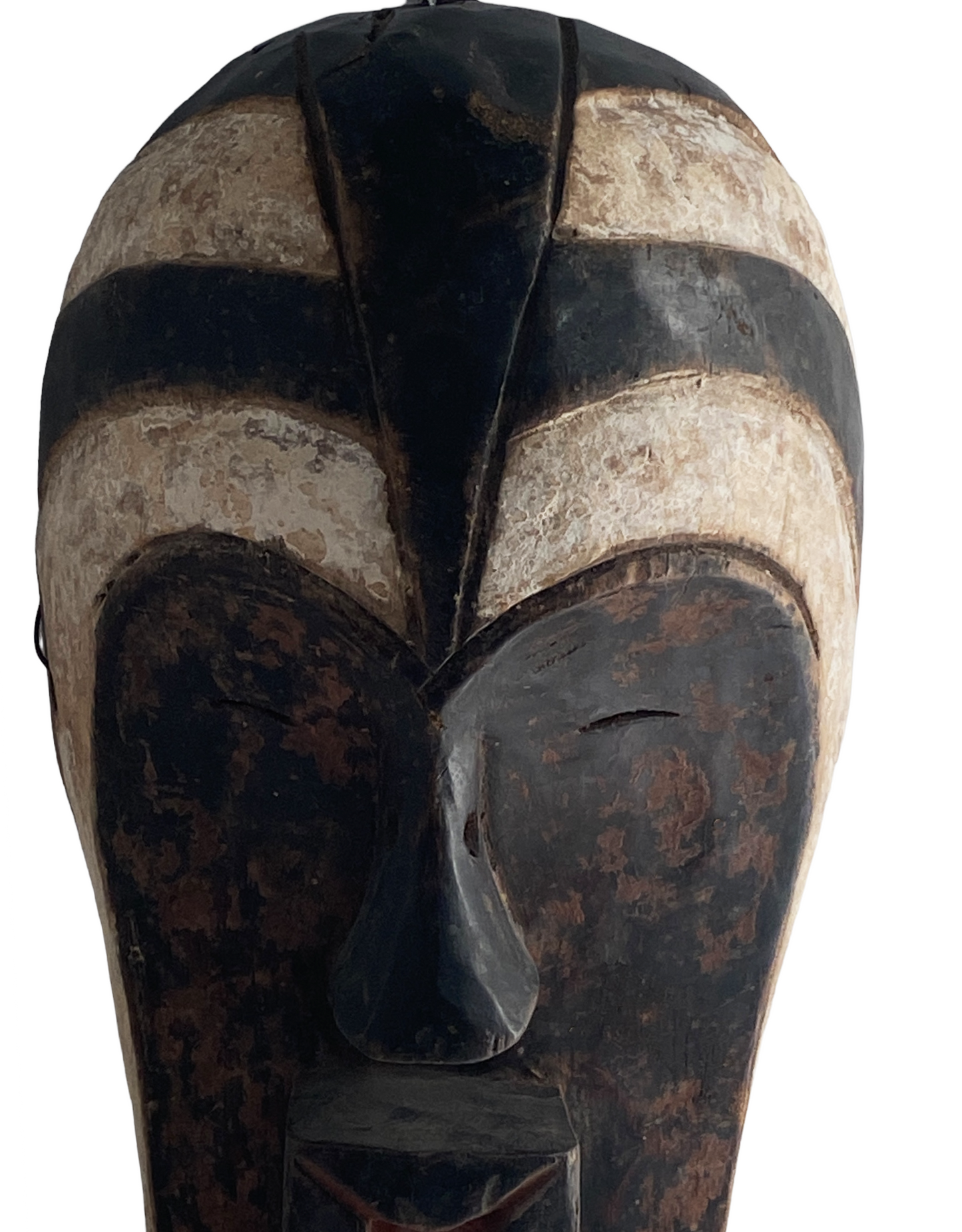 #1722 Songye Kifwebe Mask Dr Congo African Bird Mask 17.5" H