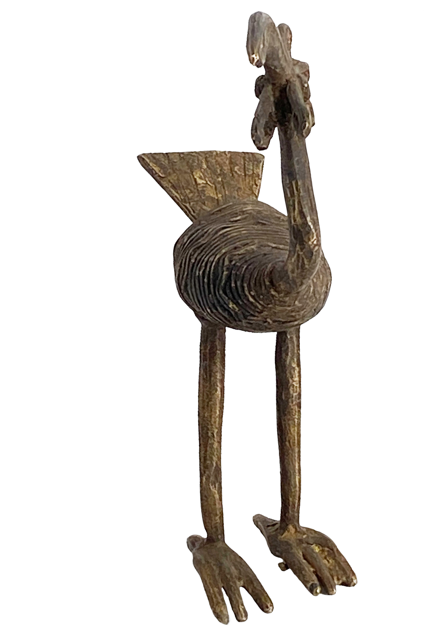 #2994 African Lobi Bronze Bird/ Gold Weight 4.5'" W by 5.75" h