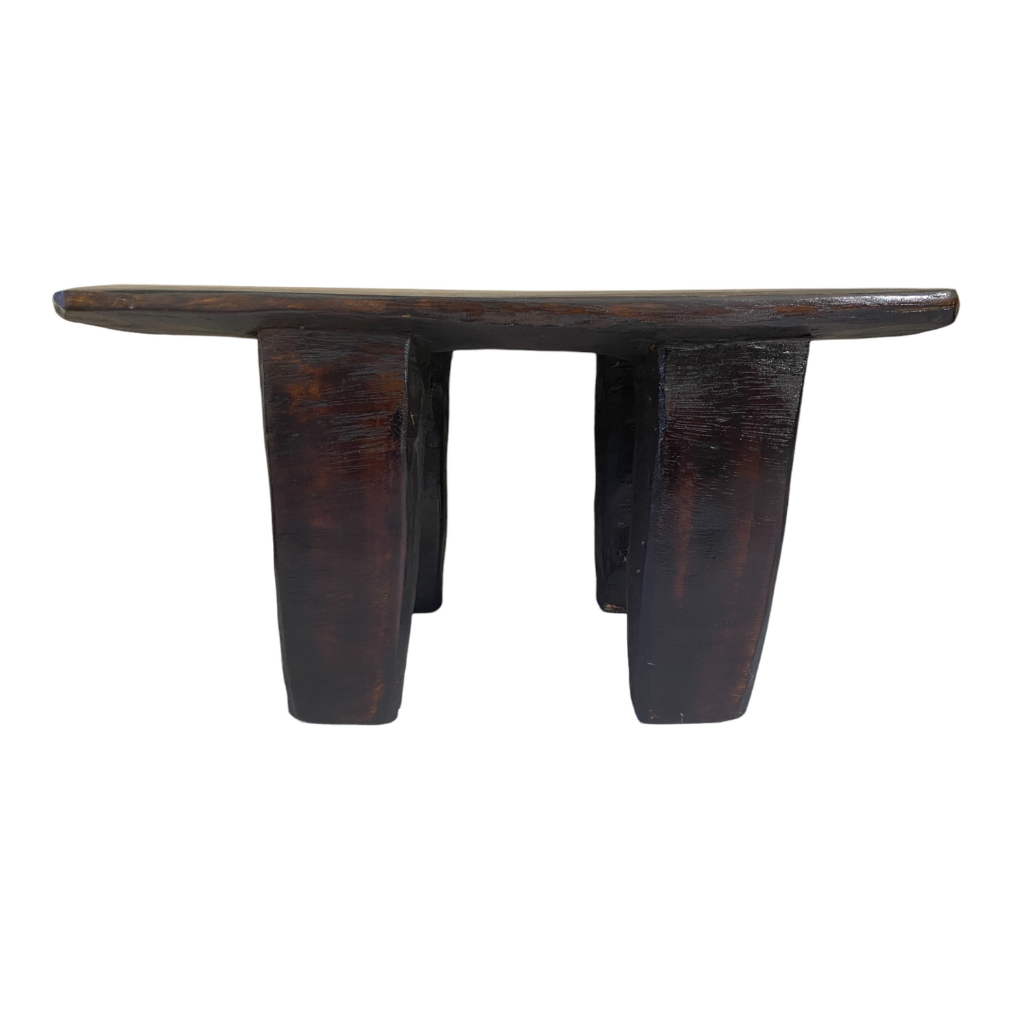 # 4852 Large African Senufo Wood Low Stool I . Coast 17.5" W
