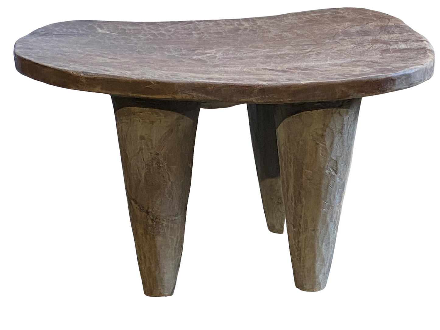 # 4971 Superb Old Rustic African Senufo Stool / Table  I coast 24" W