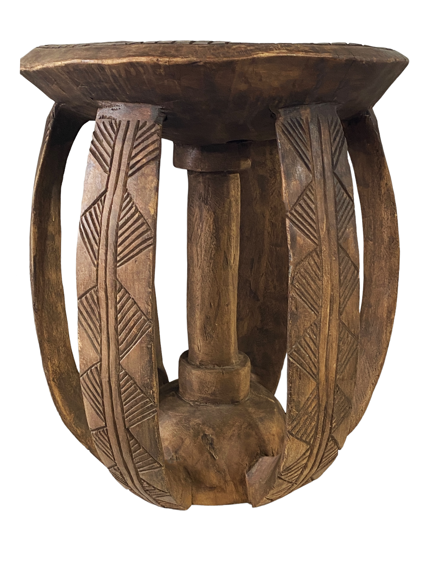 #5186 LG African  Baga Stool /Table  Guinea-Bissau  20.25" H by 17"D