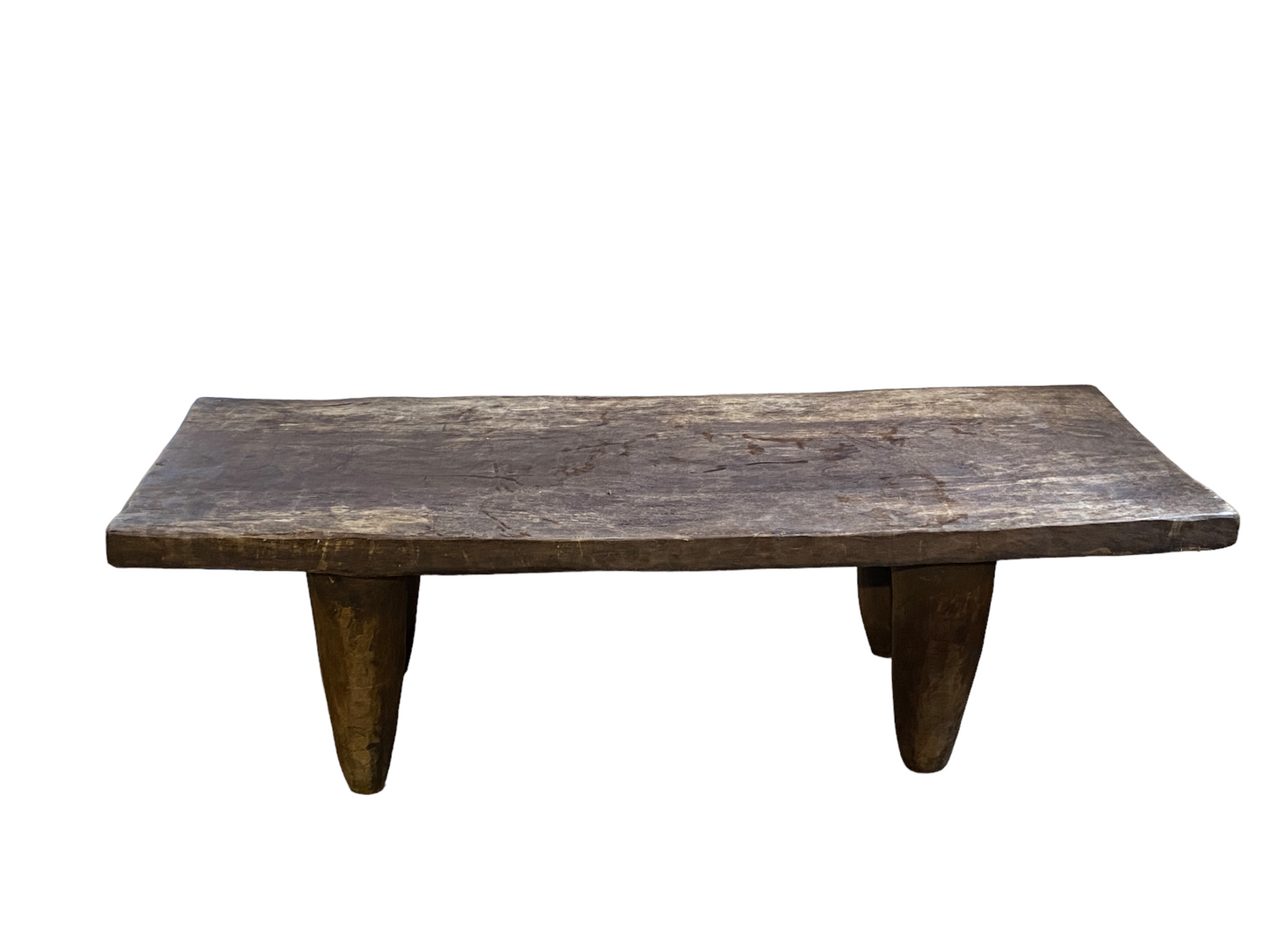 #4981 Senufo Old Rustic Coffee Table / Stool Cote d'Ivoire 43" W
