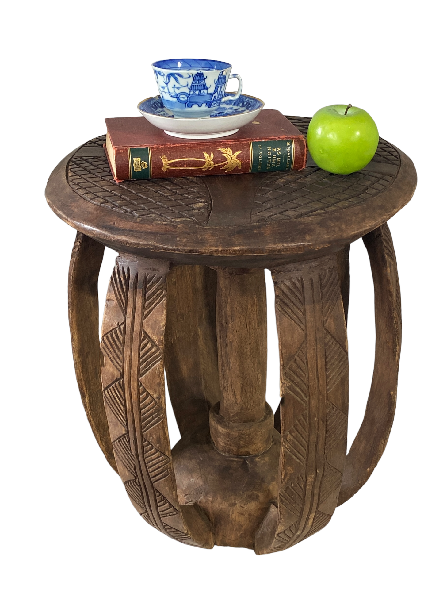 #5186 LG African  Baga Stool /Table  Guinea-Bissau  20.25" H by 17"D
