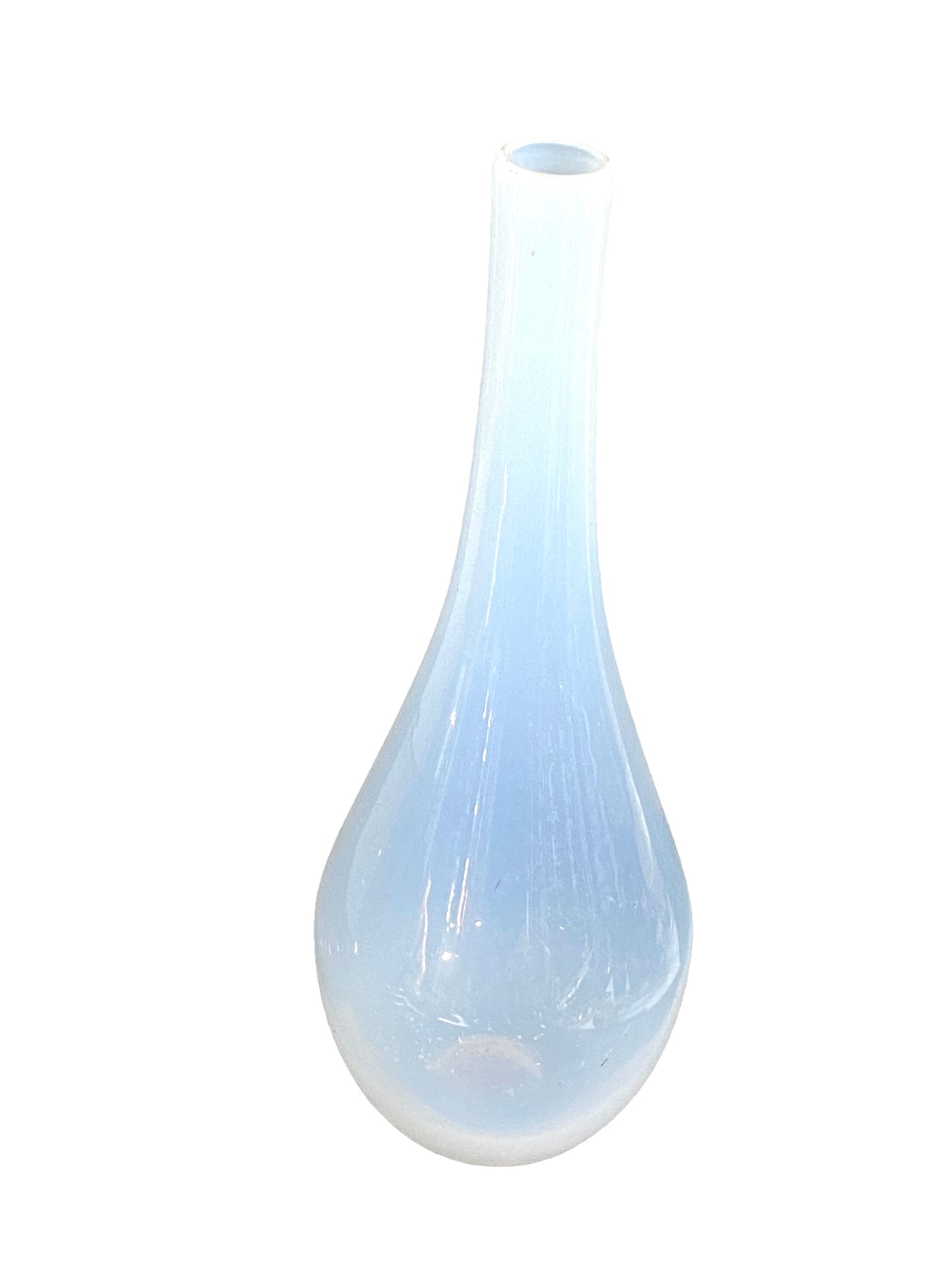 #4617 Onion shape White Glass Vase 19.5" H