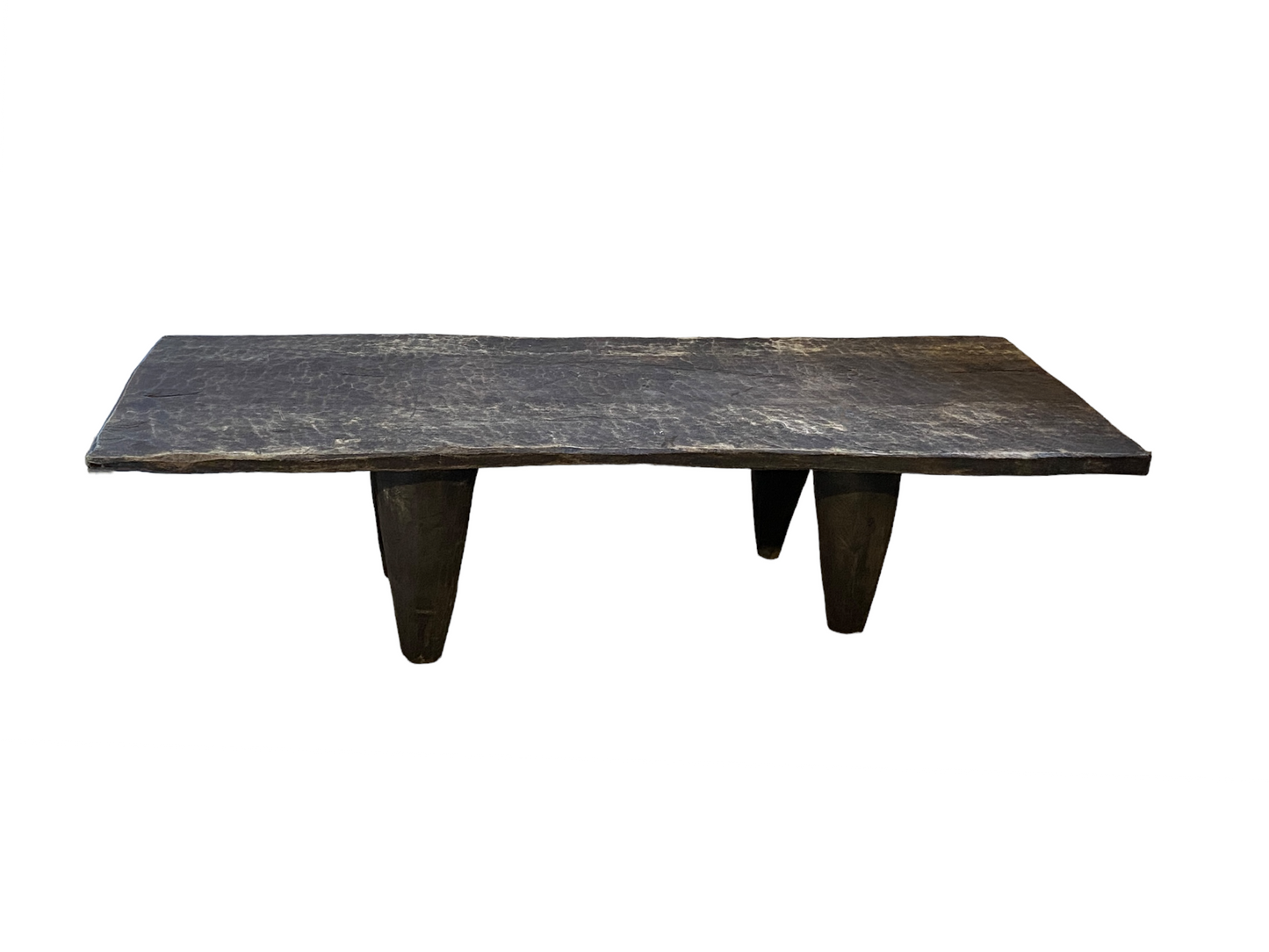 # 4982 Superb Rustic Old  African Senufo Stool / Table  I coast 40" W