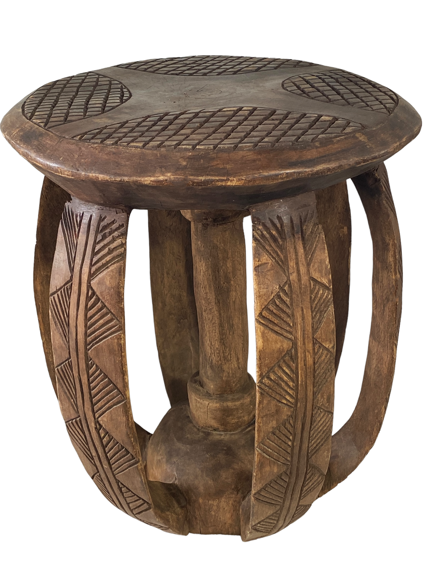 #5186 LG African  Baga Stool /Table  Guinea-Bissau  20.25" H by 17"D