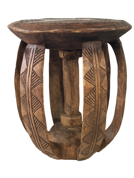 #5186 LG African  Baga Stool /Table  Guinea-Bissau  20.25" H by 17"D