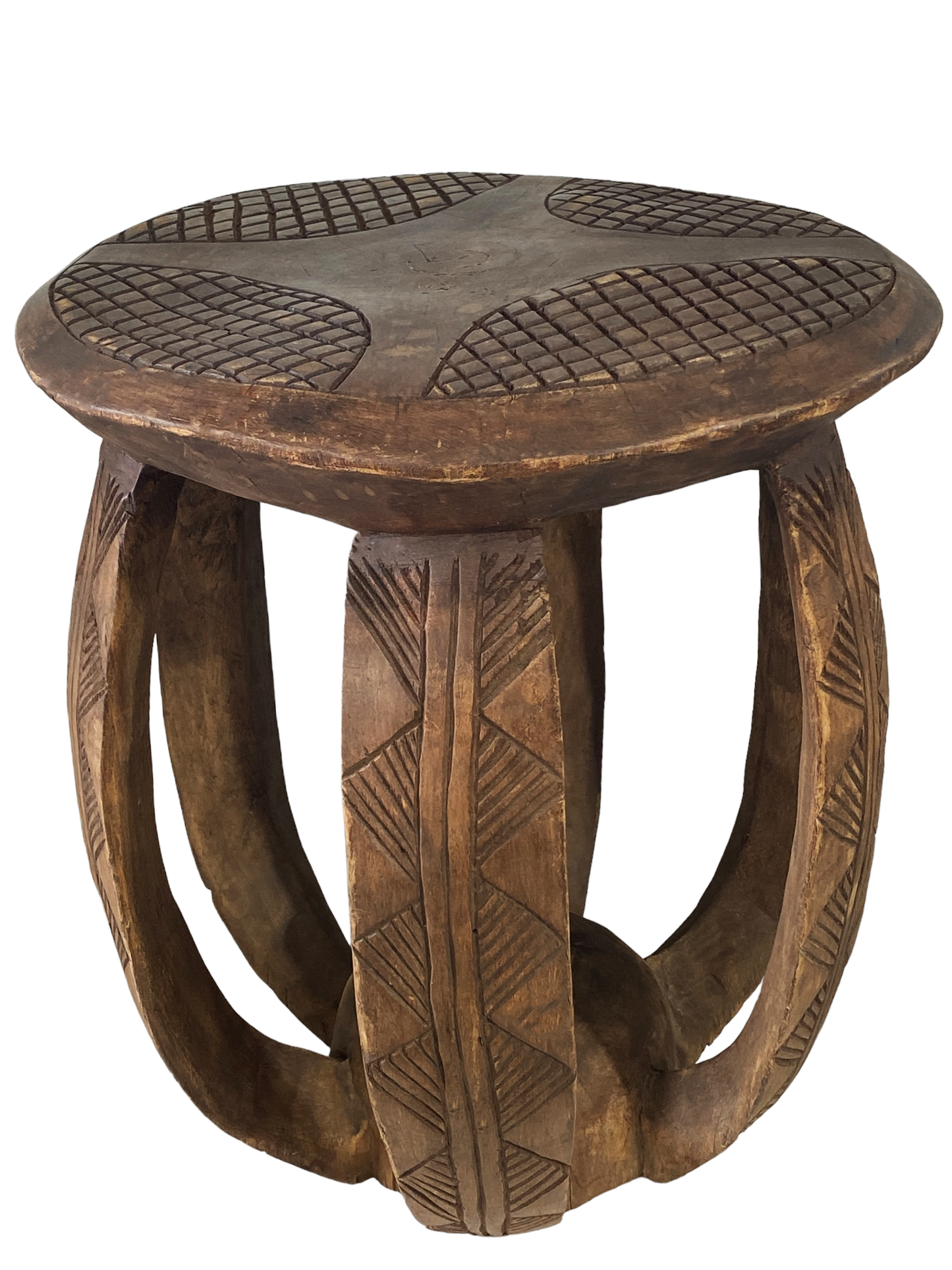 #5186 LG African  Baga Stool /Table  Guinea-Bissau  20.25" H by 17"D
