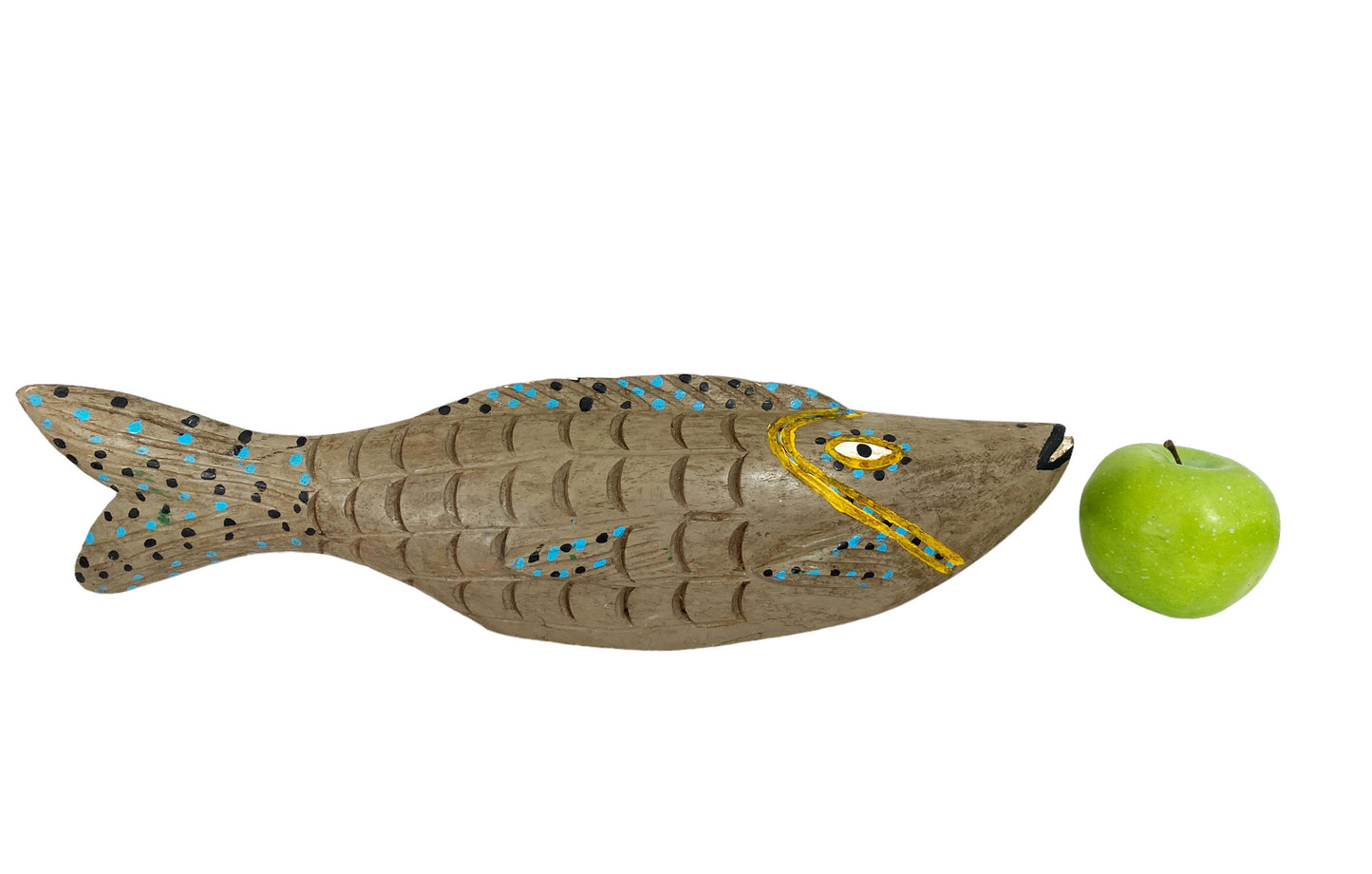 #5359 African Wooden Fish Bozo Tribe Mali 16.5"