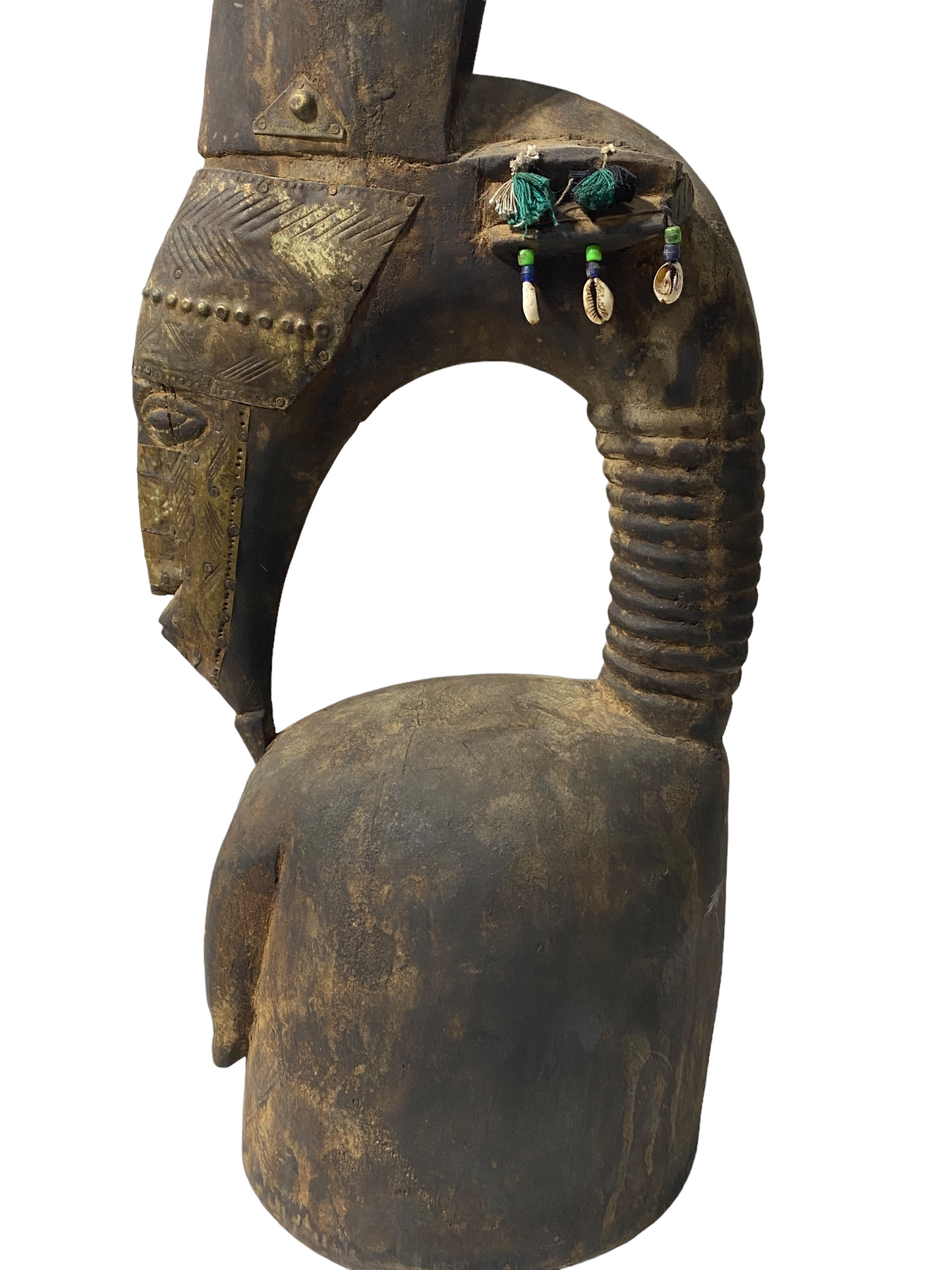 #5000 Lg Bamana Female Antelope Chiwara Helmet Mali African Art 33.5" H