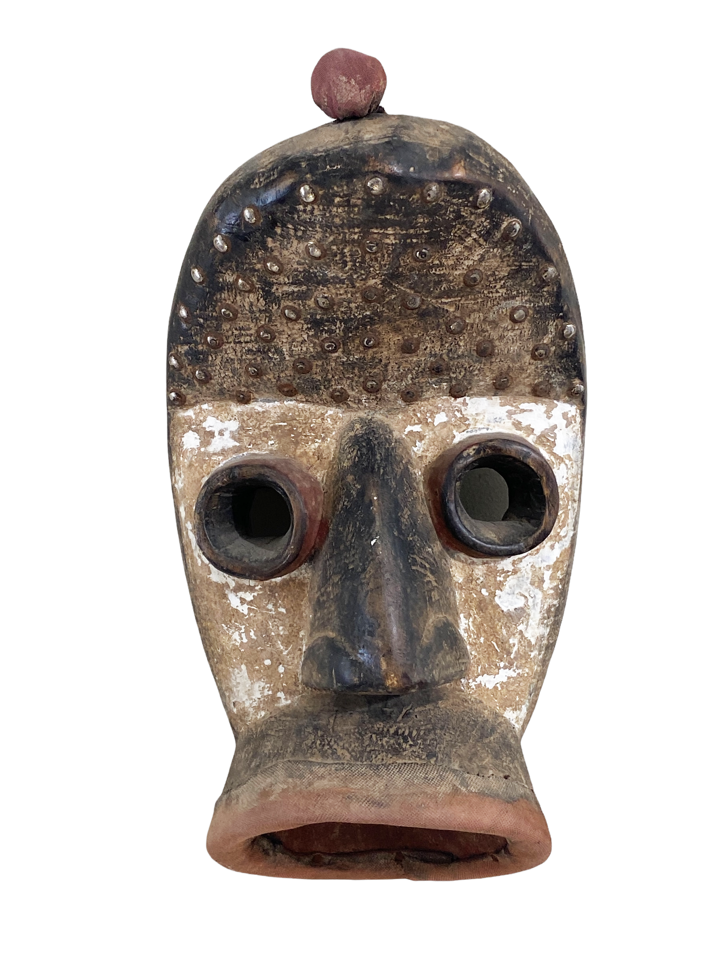#4525 Superb  African Dan Bugle Tribe Mask  I Coast  16.5" h