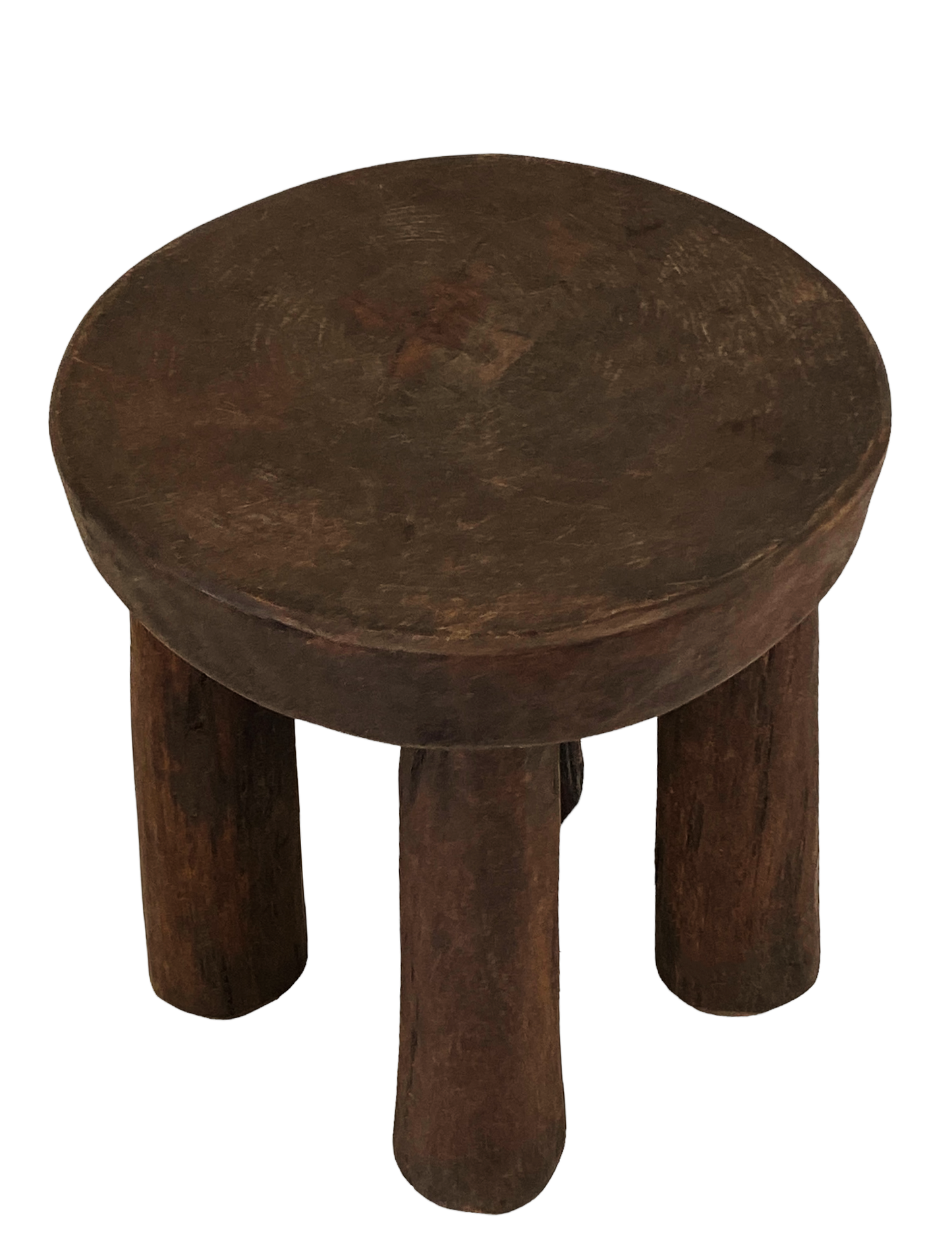 #5180 African Wood Milk Stool Hehe Gogo People Tanzania 10.5" H