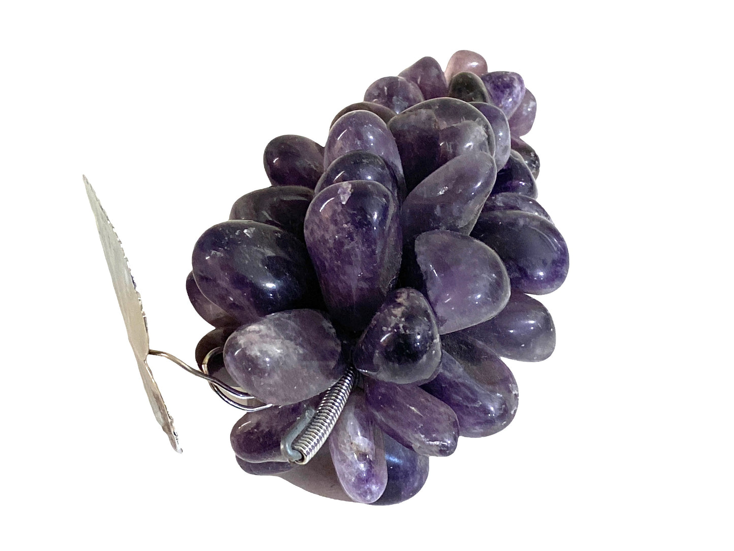 #4483 Large  Vintage Brazilian Crystal Amethyst Grape Cluster
