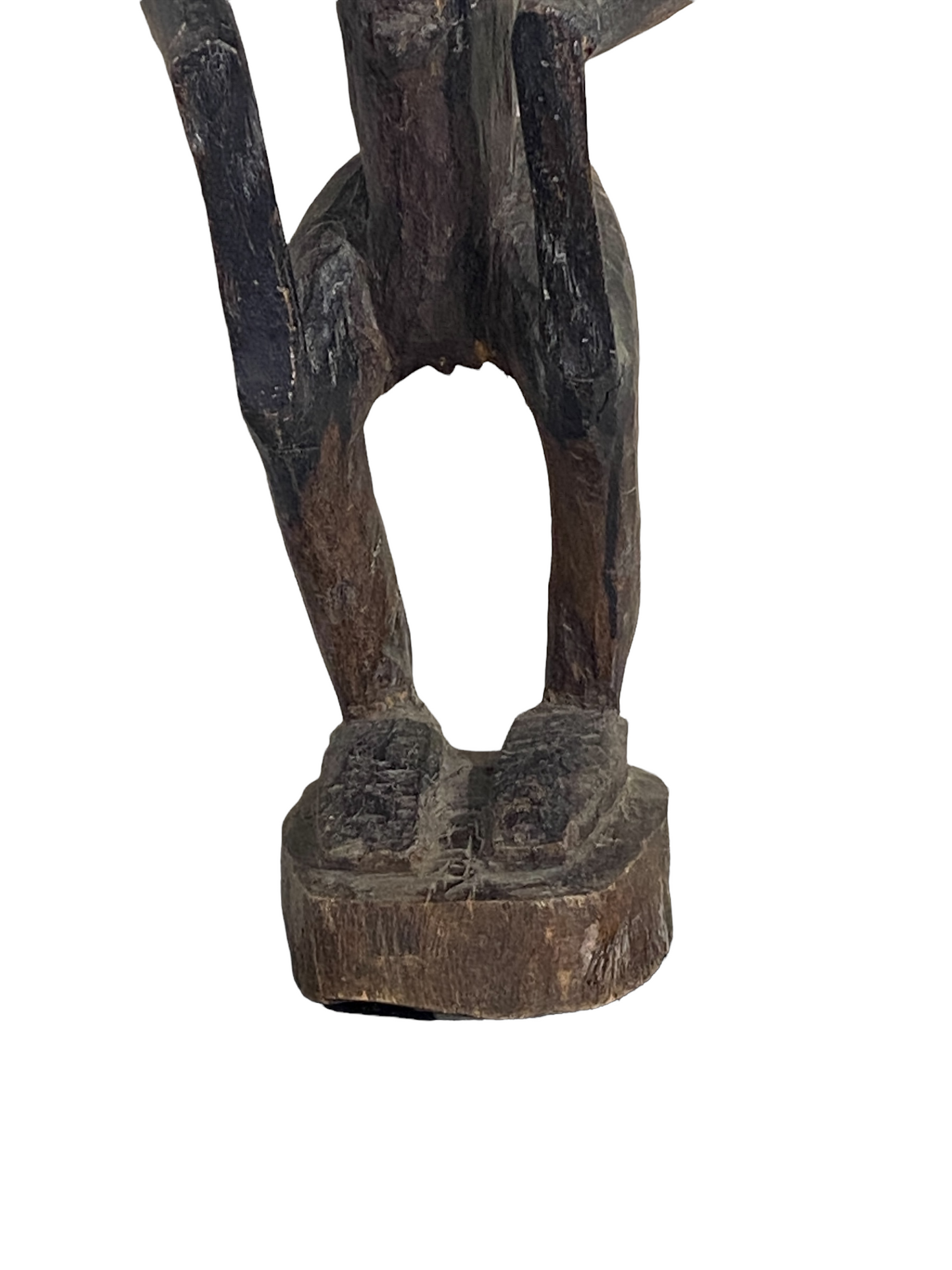 #4523  Old Dogon Standing Female Figure Mali African 43" H on Custom Stand