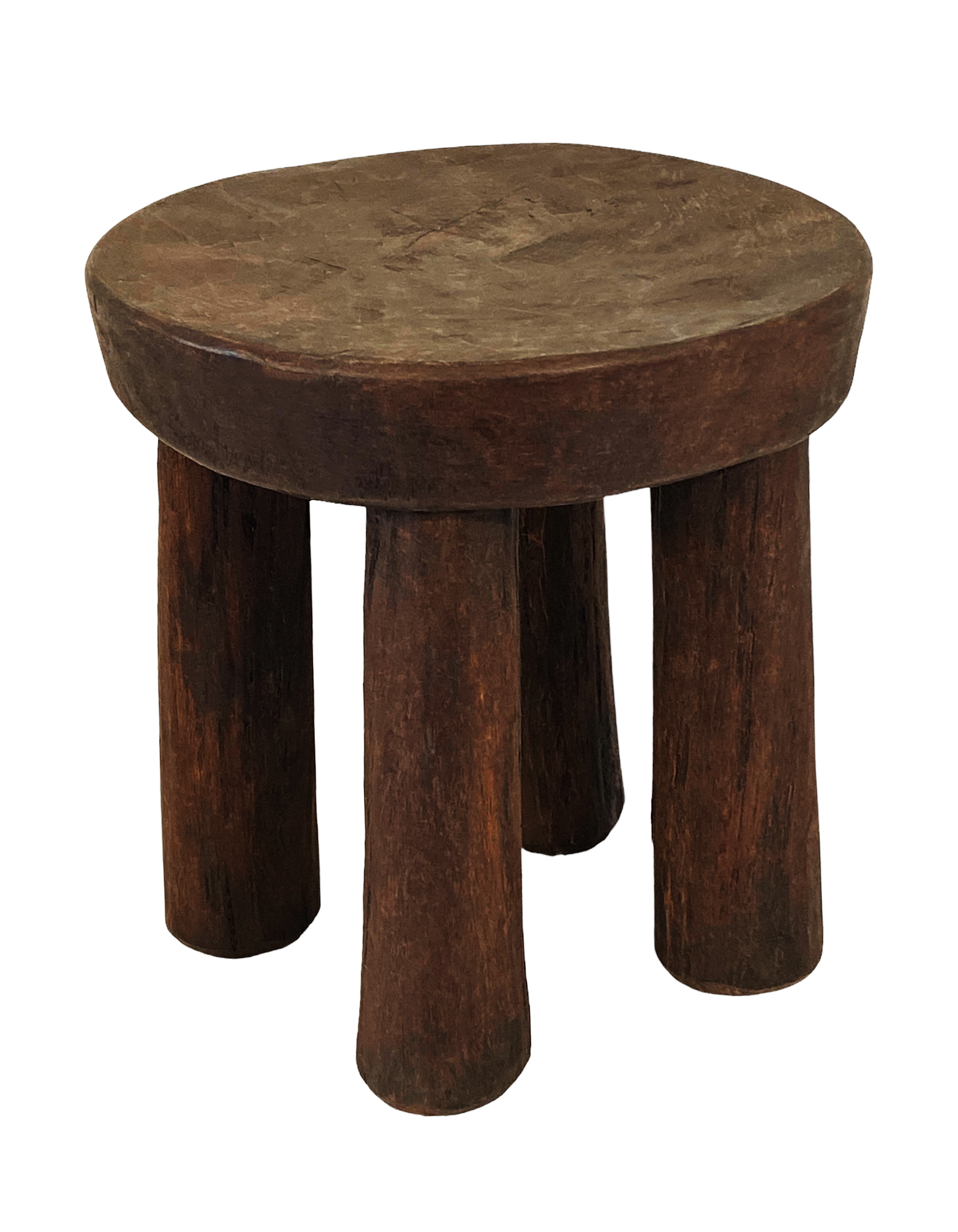 #5180 African Wood Milk Stool Hehe Gogo People Tanzania 10.5" H
