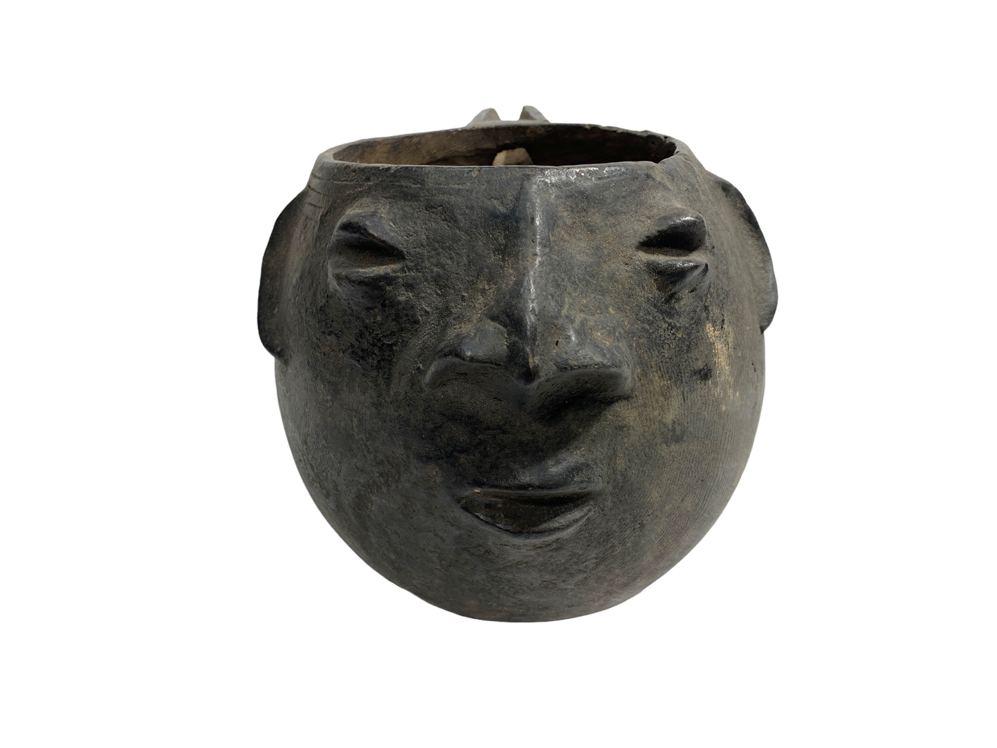 #5078 Kuba wooden Cup Figural Head Congo