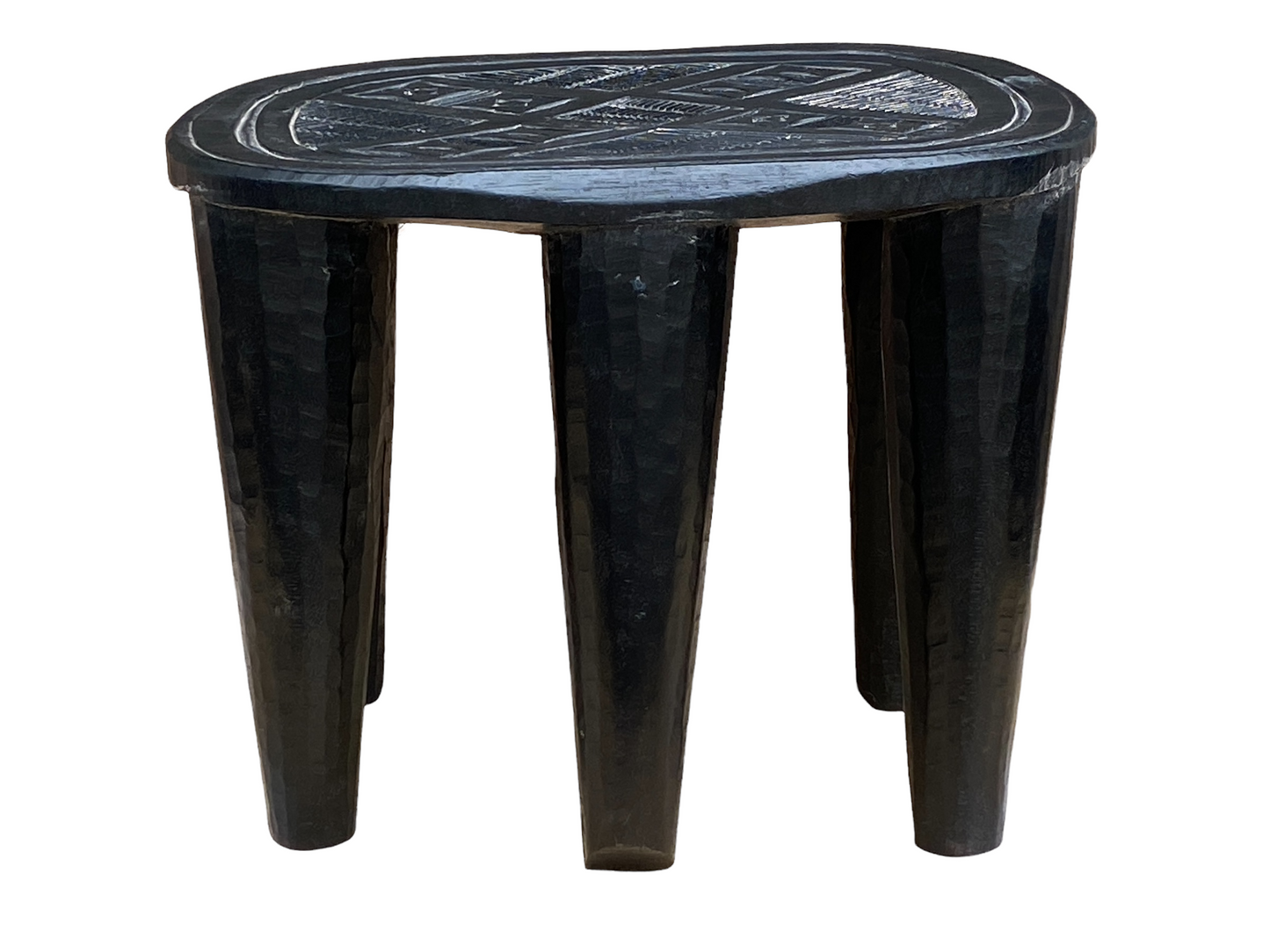 #4514 Superb African   Nupe Stool / Table Nigeria  16" H by 20" W