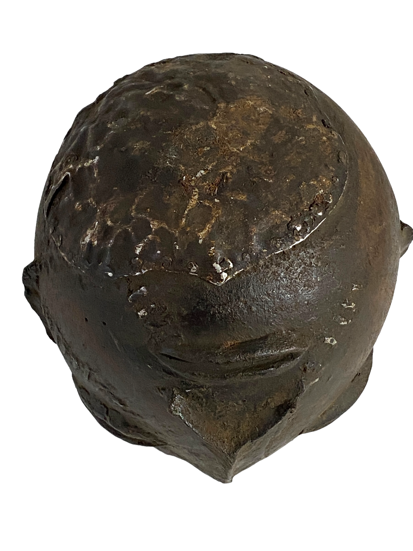 #5043 African Tribal  Kuba wooden Cup Figural Head Congo