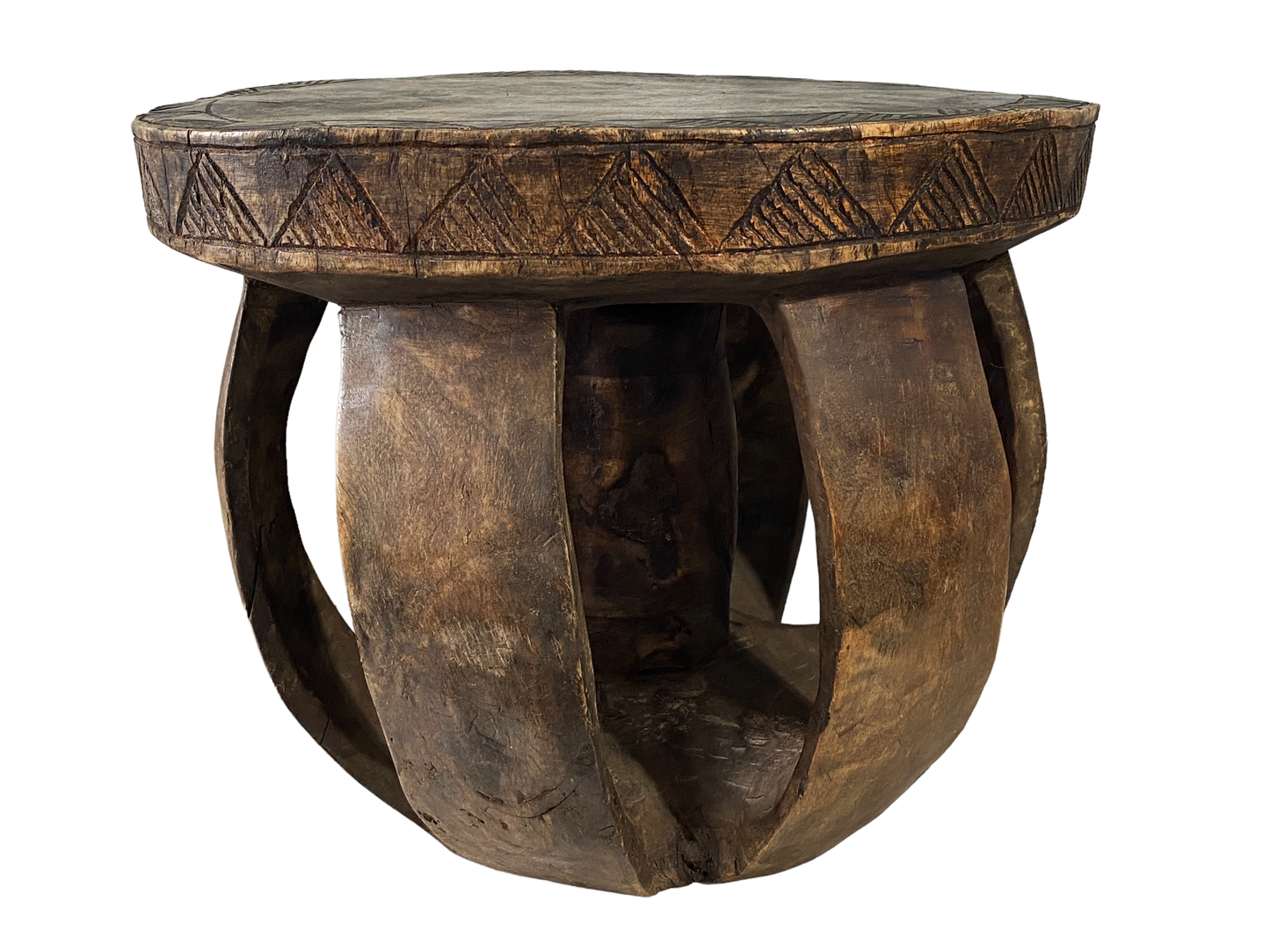 #5188 African  Baga Stool Guinea-Bissau 13.25" H by 15.75" D