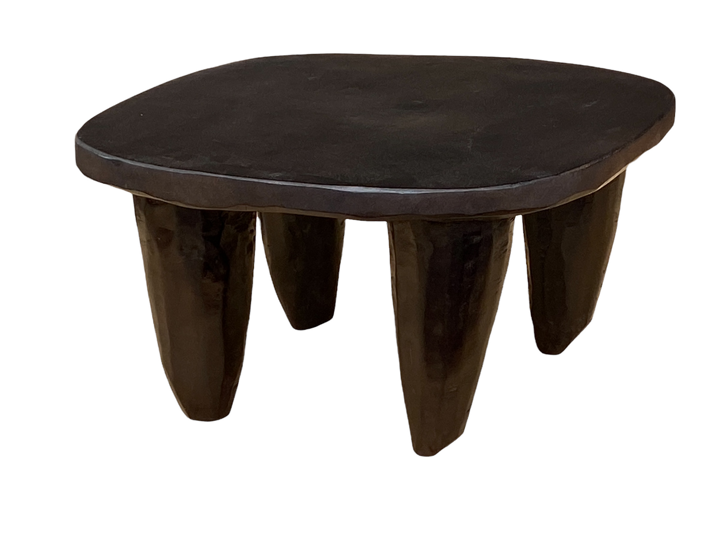 #4505  African Senufo Wood Milk Stool I . Coast 17" W