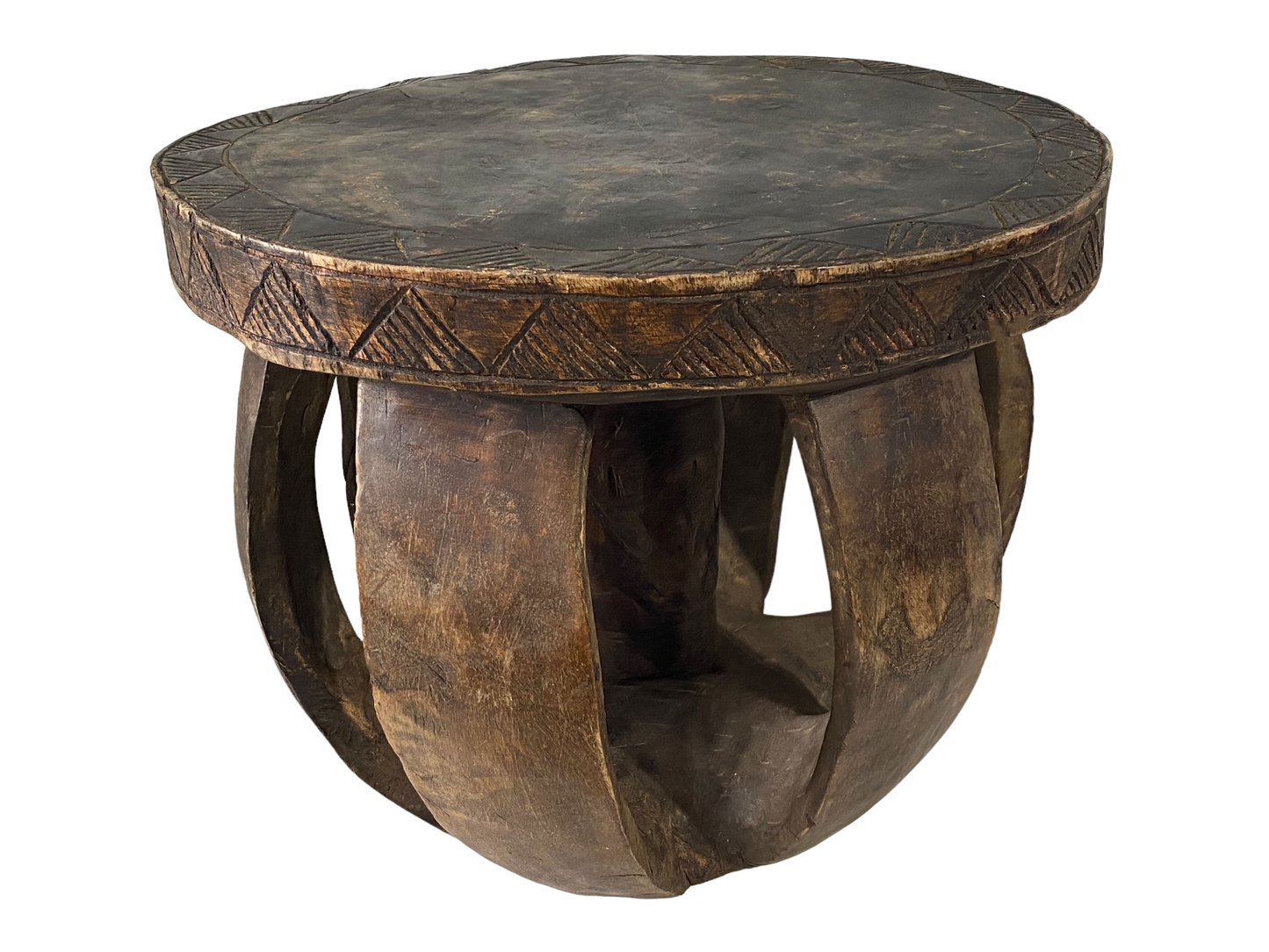 #5188 African  Baga Stool Guinea-Bissau 13.25" H by 15.75" D