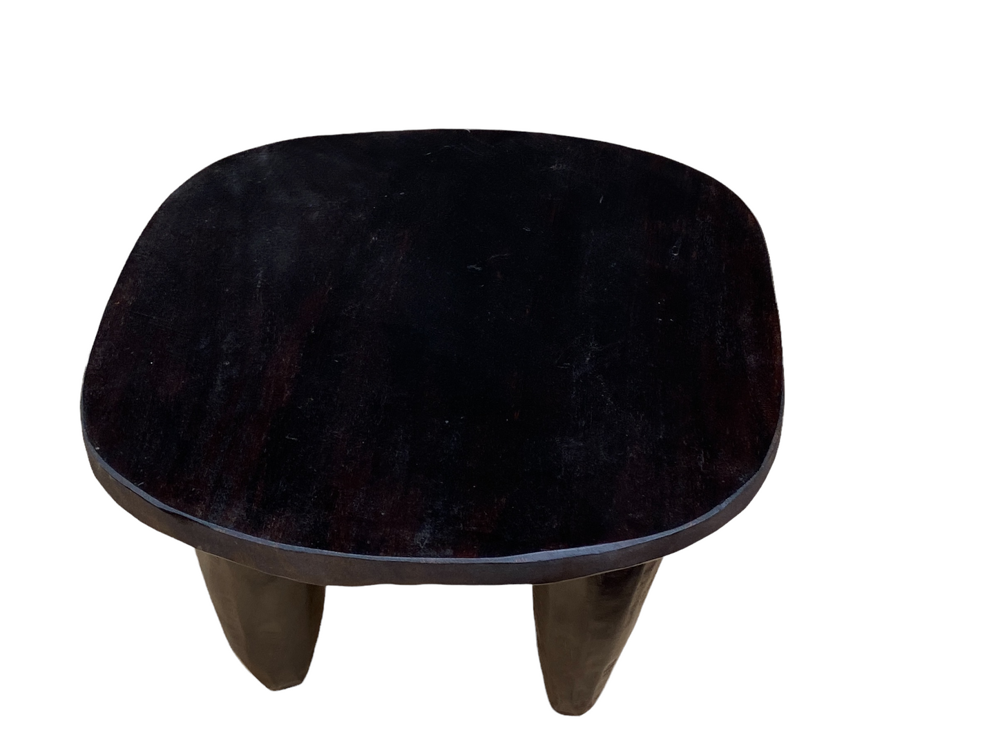 #4505  African Senufo Wood Milk Stool I . Coast 17" W