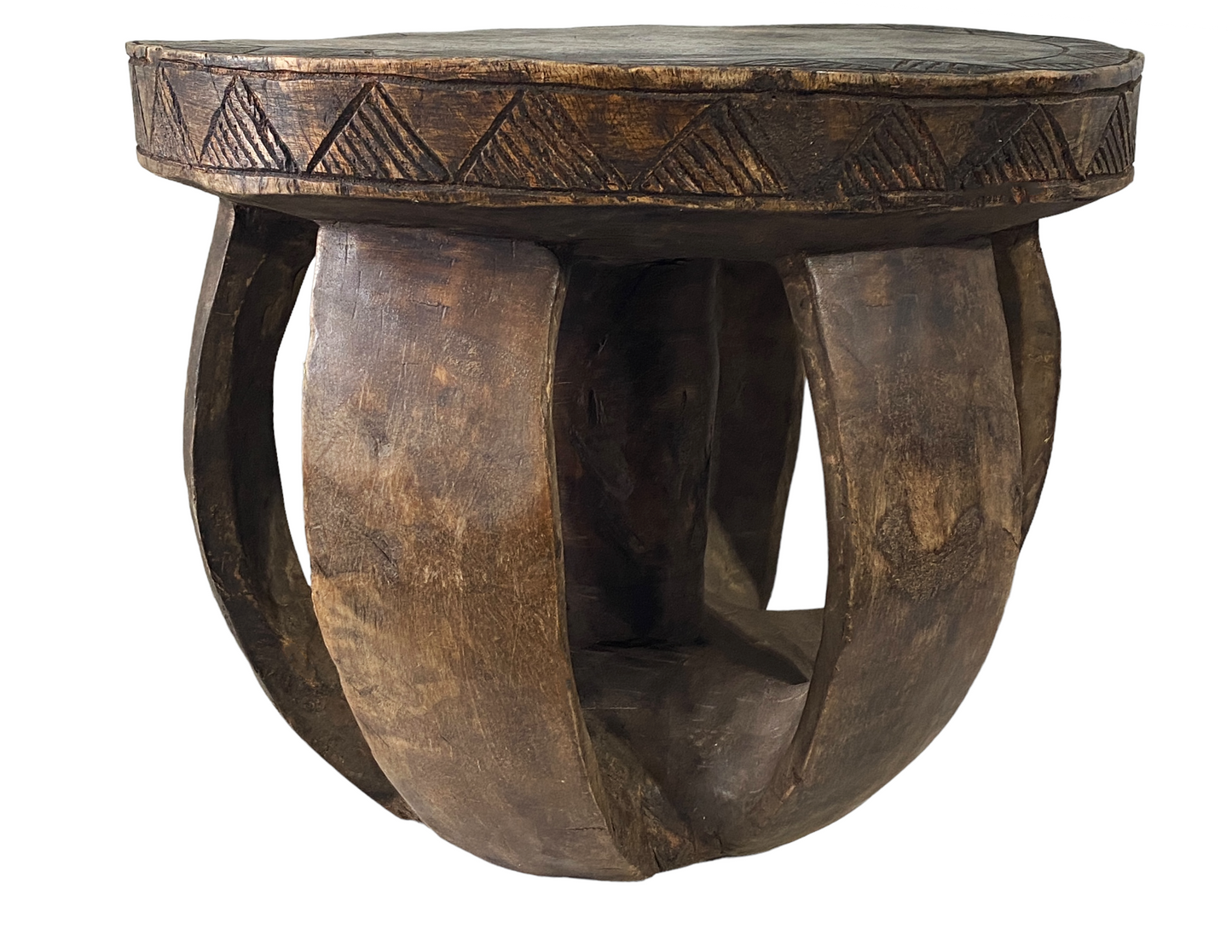 #5188 African  Baga Stool Guinea-Bissau 13.25" H by 15.75" D