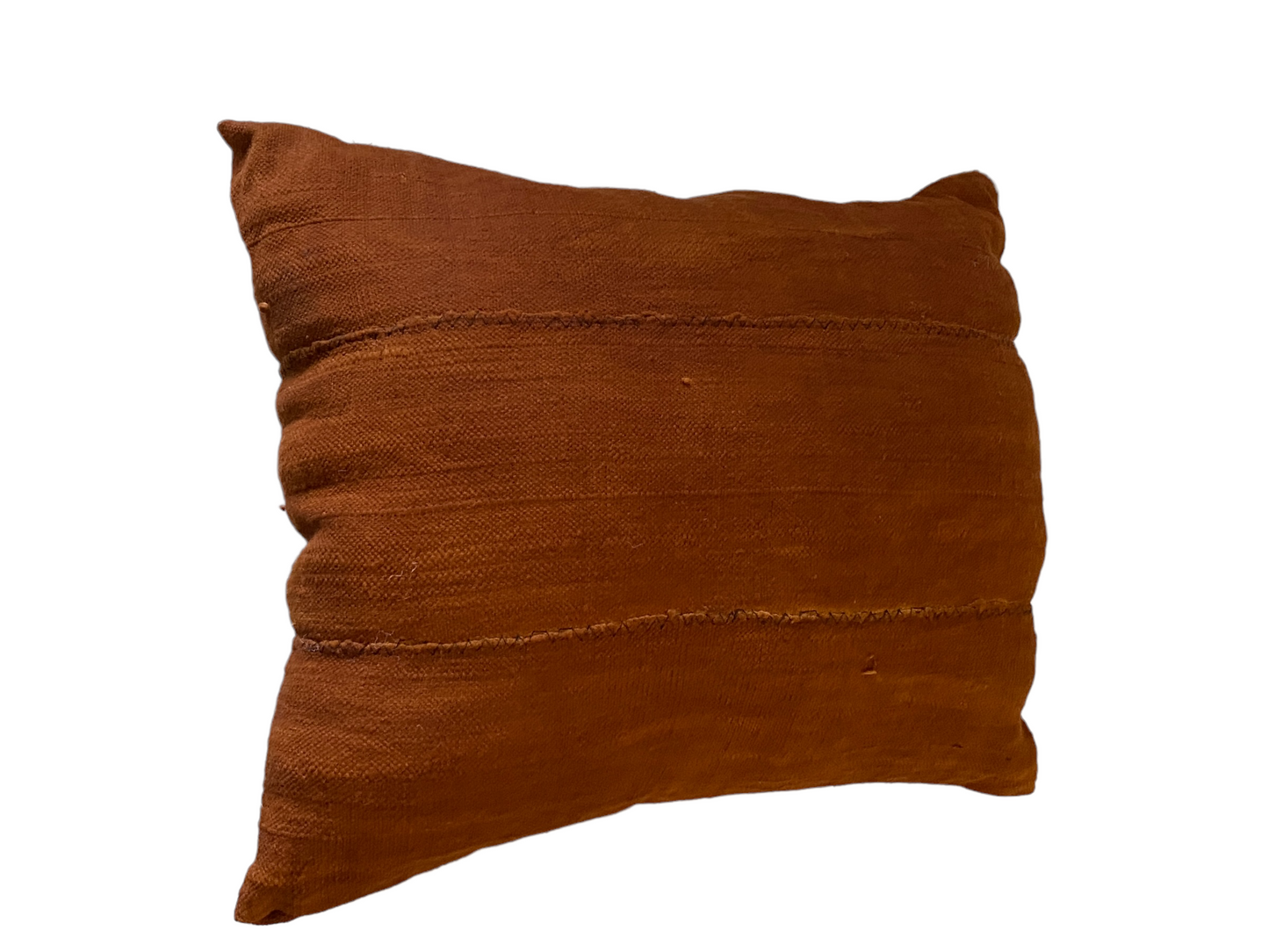 #4921 Vintage African Bogolan Custom Made Brown Mud Cloth Pillow 15" W
