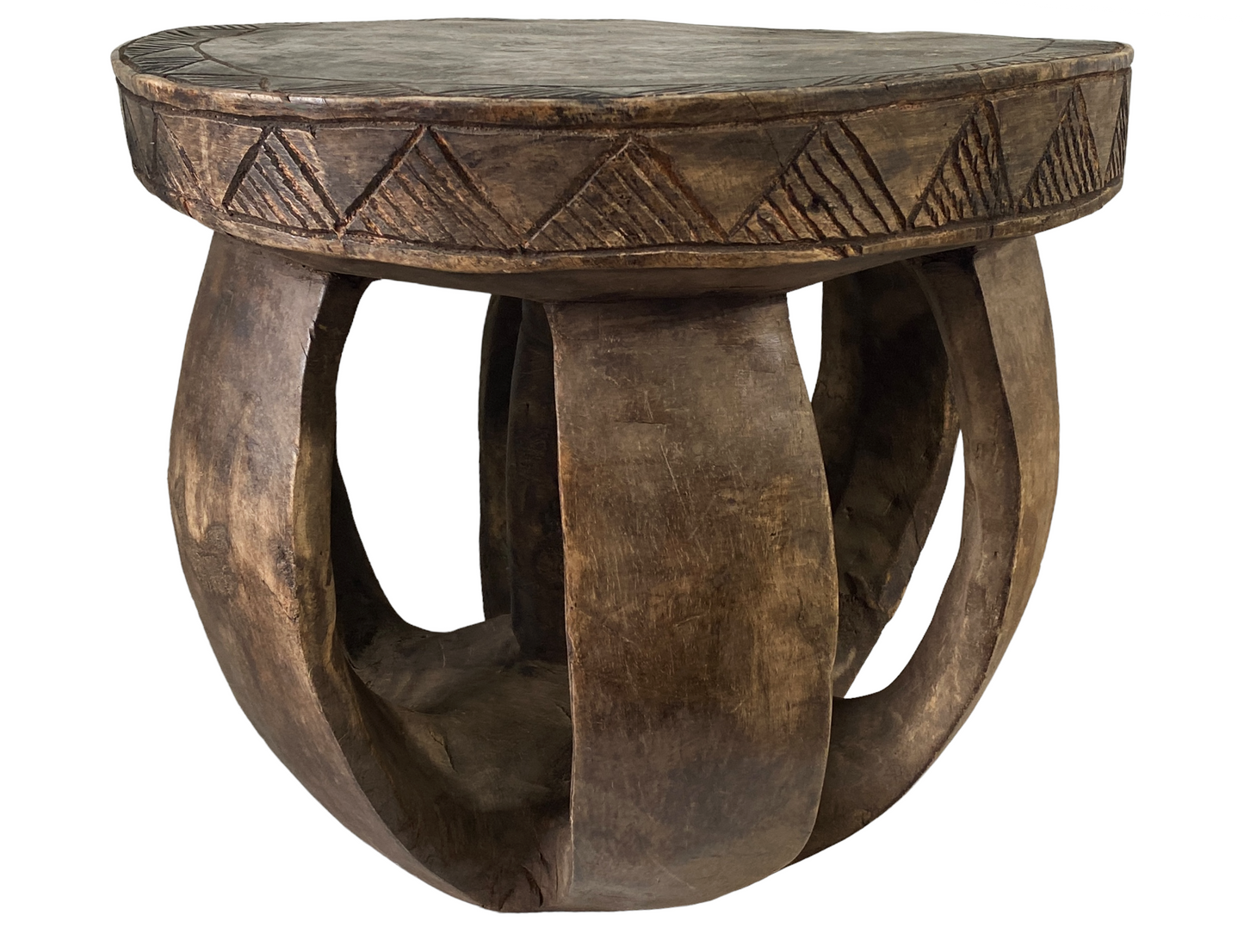 #5188 African  Baga Stool Guinea-Bissau 13.25" H by 15.75" D
