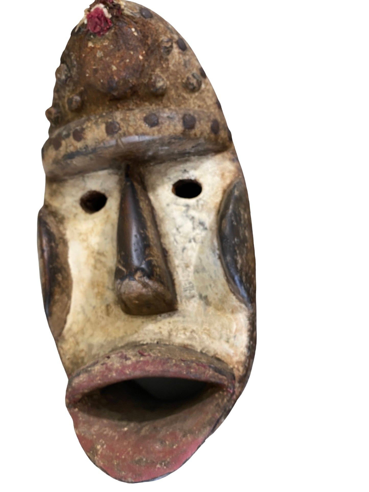 #4524 Superb  African Dan Bugle Tribe Mask  I Coast  15" h