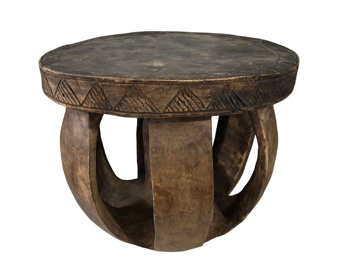 #5188 African  Baga Stool Guinea-Bissau 13.25" H by 15.75" D