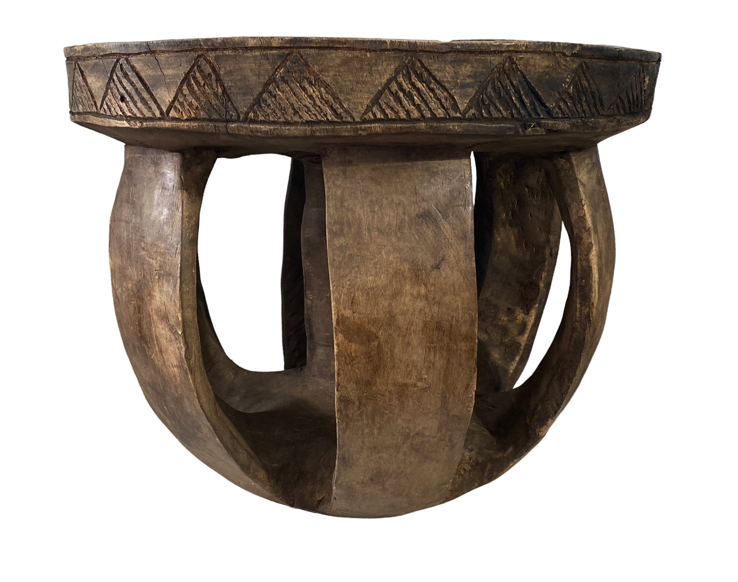 #5188 African  Baga Stool Guinea-Bissau 13.25" H by 15.75" D
