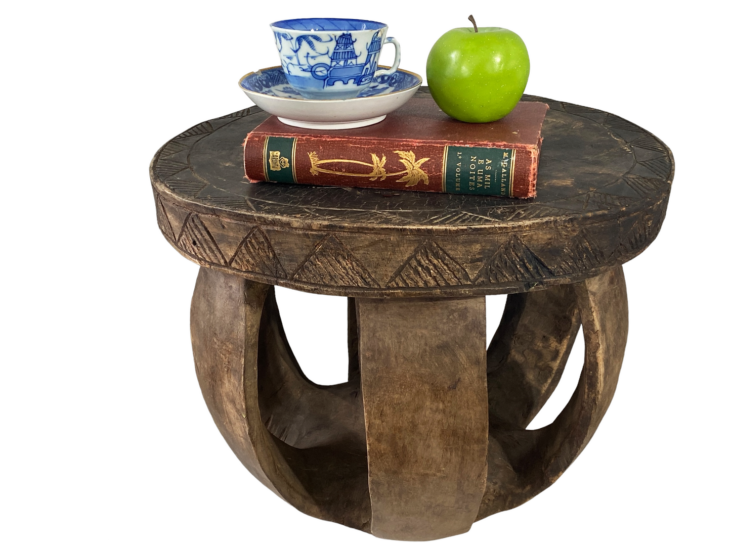 #5188 African  Baga Stool Guinea-Bissau 13.25" H by 15.75" D