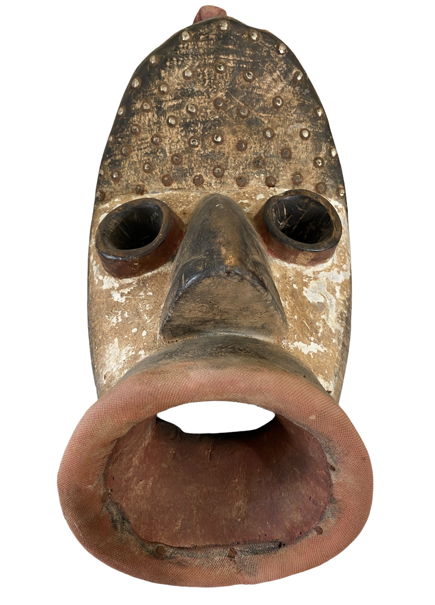#4525 Superb  African Dan Bugle Tribe Mask  I Coast  16.5" h