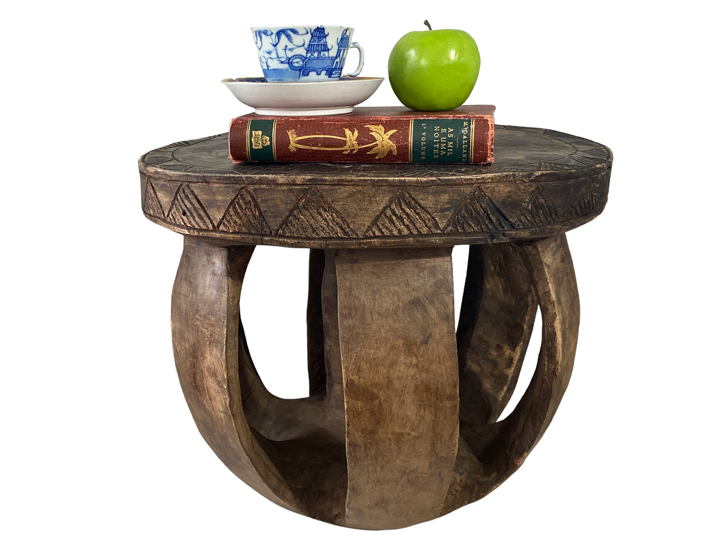 #5188 African  Baga Stool Guinea-Bissau 13.25" H by 15.75" D