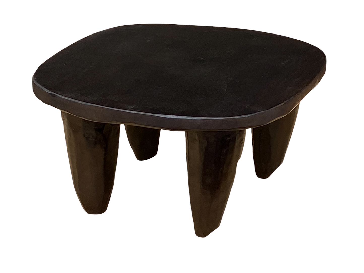 #4505  African Senufo Wood Milk Stool I . Coast 17" W
