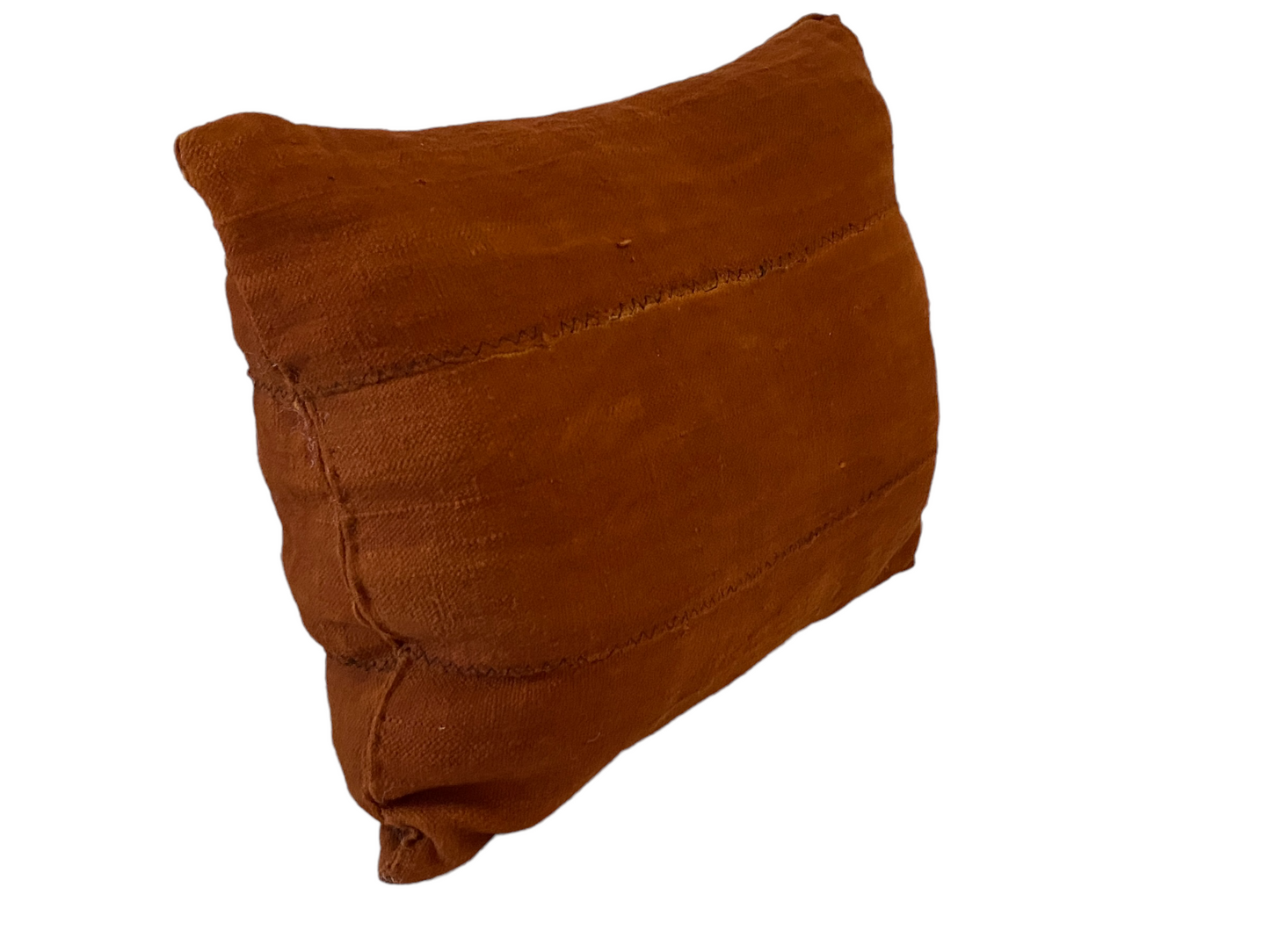#4921 Vintage African Bogolan Custom Made Brown Mud Cloth Pillow 15" W