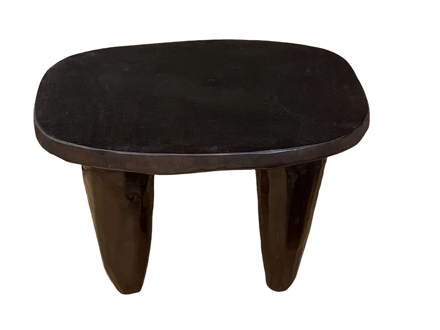 #4505  African Senufo Wood Milk Stool I . Coast 17" W