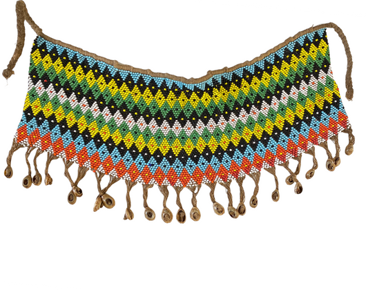 #4986 Ceremonial Skirt Kirdi Beaded Cache Sex Pikuran Cameroon