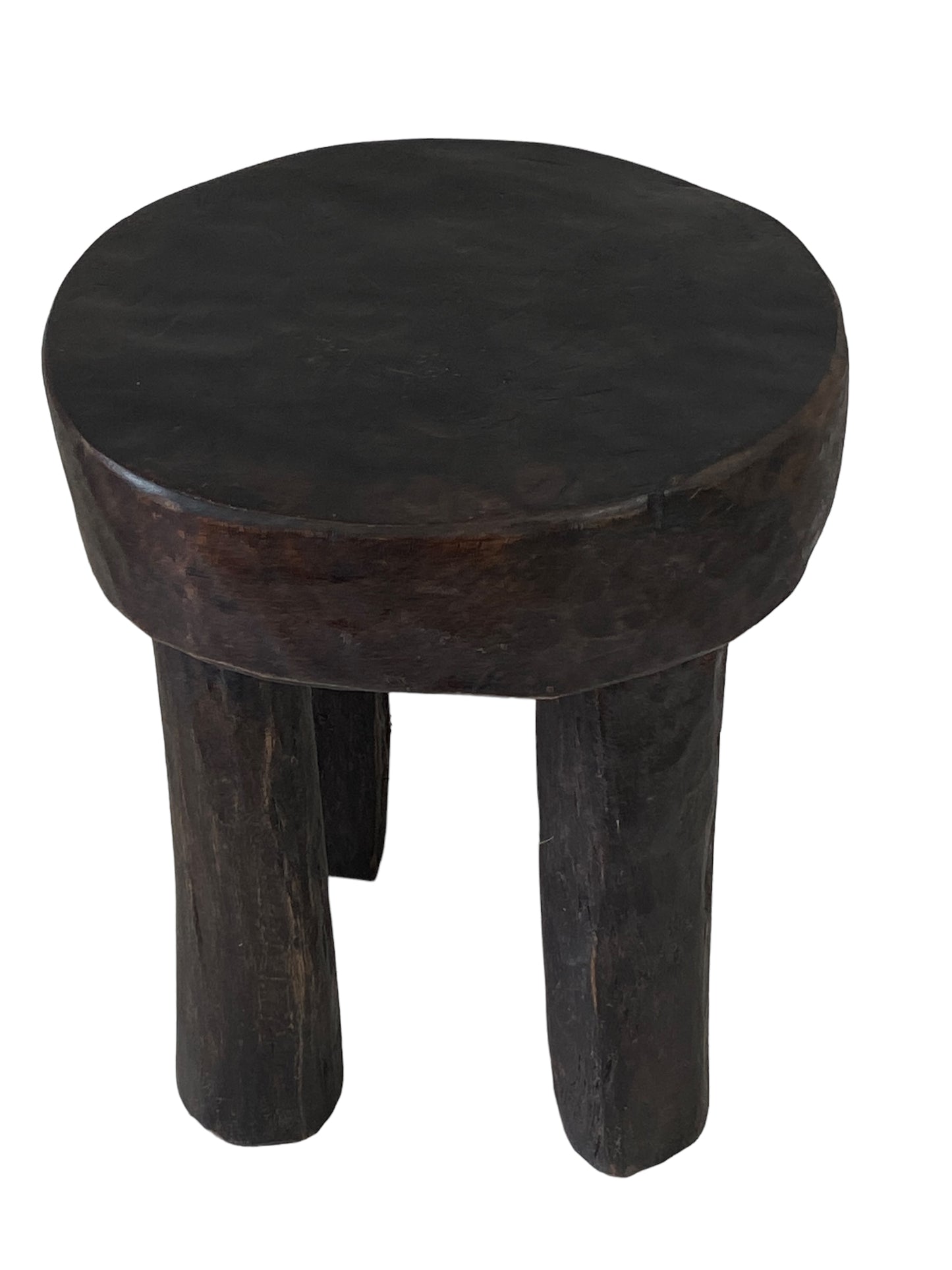#5389 African Old Carved Wood Milk Stool Hehe Gogo People Tanzania 10.5" H