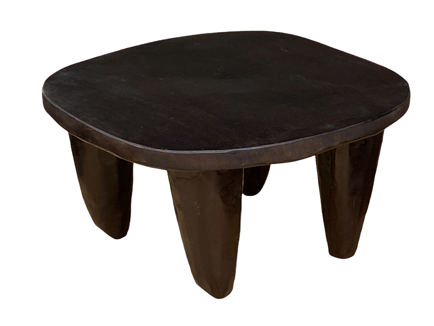 #4505  African Senufo Wood Milk Stool I . Coast 17" W