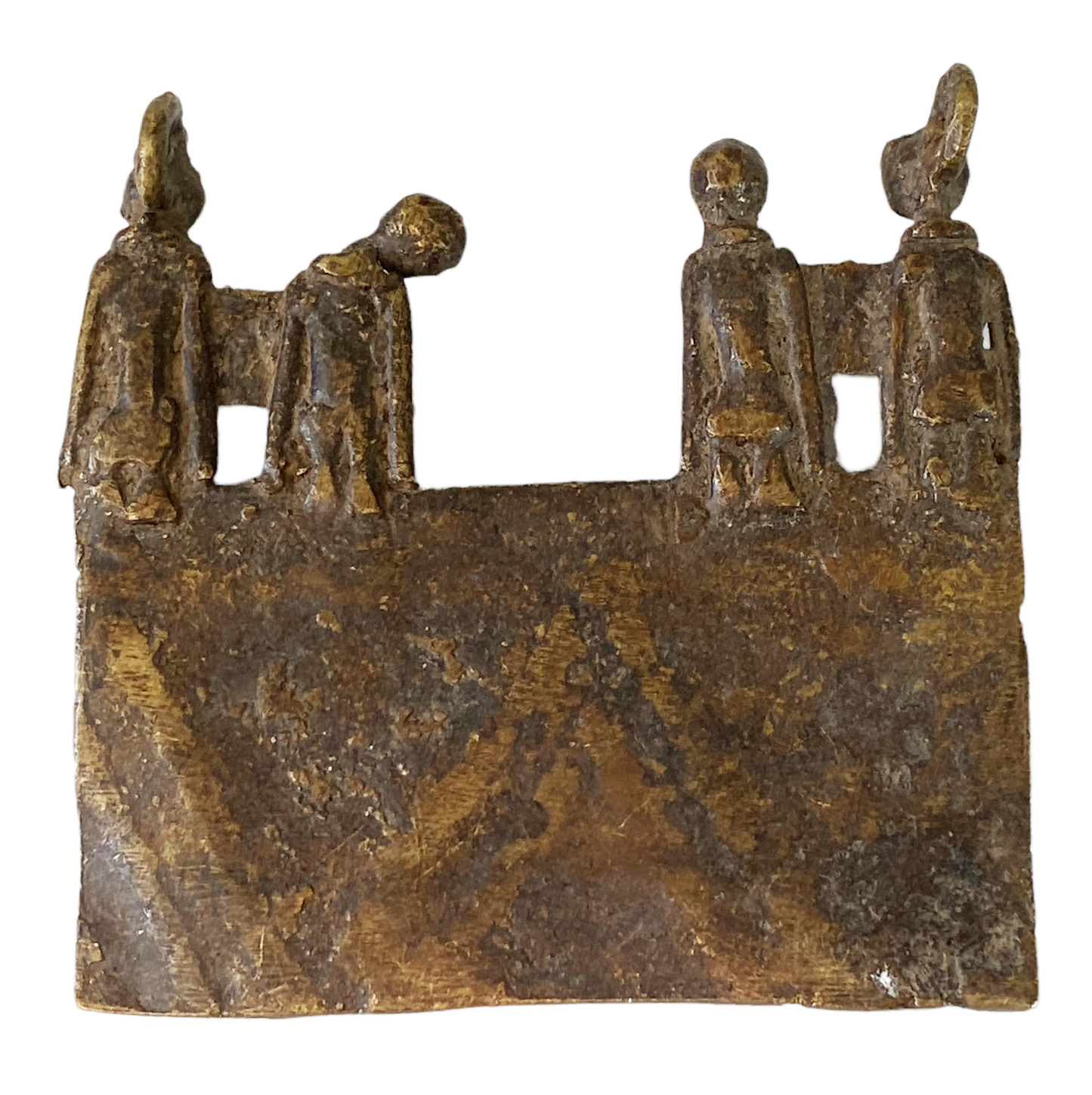 #3930  Lobi Bronze Amulet /Gold Weight Pendant 3.5" H
