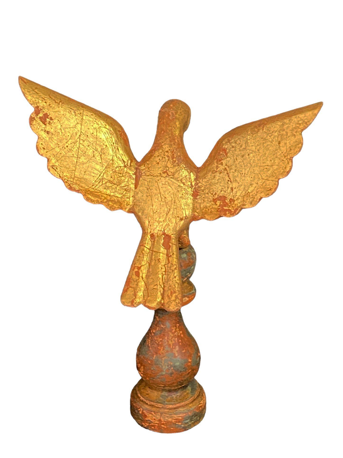 #4501 Carved Wood Dove the Holy Spirit Sculpture on Finial