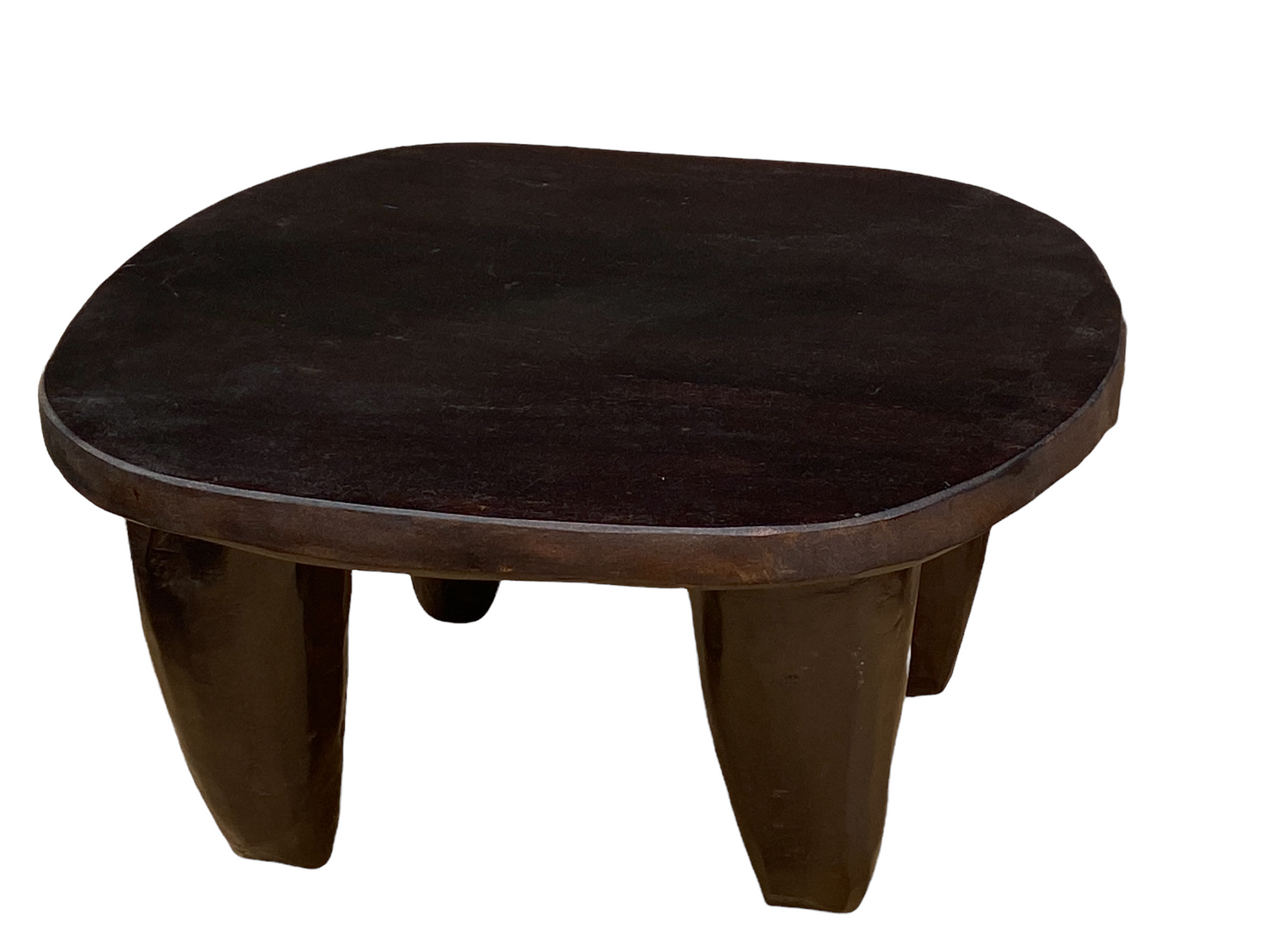 #4505  African Senufo Wood Milk Stool I . Coast 17" W