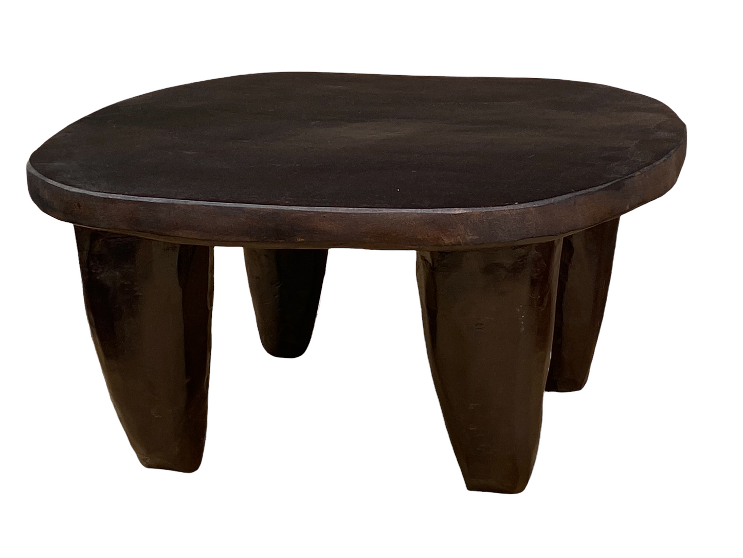 #4505  African Senufo Wood Milk Stool I . Coast 17" W